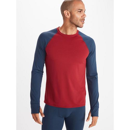 Marmot Polartec Clothes - Mens Baselayers Dark Red CA8704351 Canada